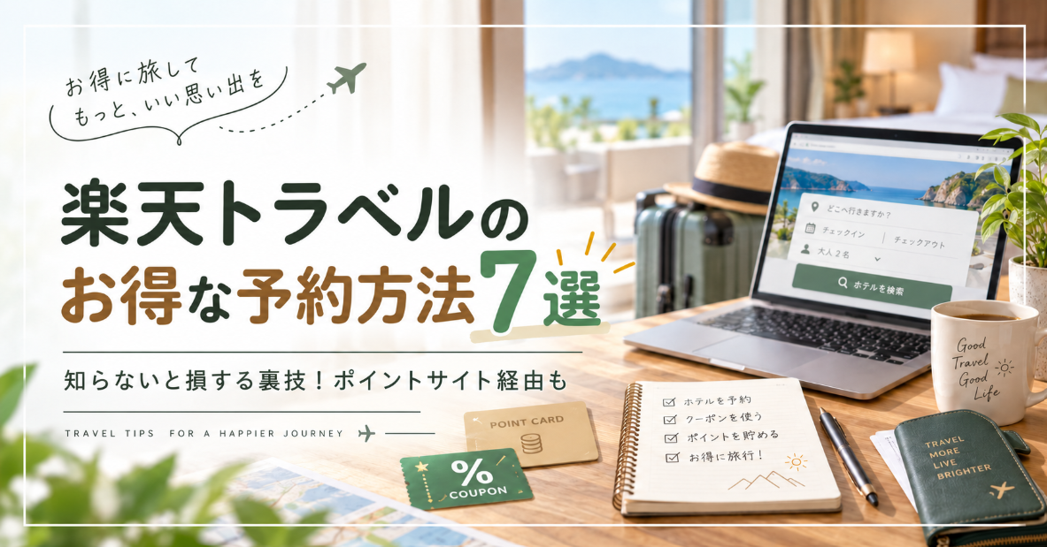 楽天トラベルのお得な予約方法7選|知らないと損する裏技!ポイントサイト経由も